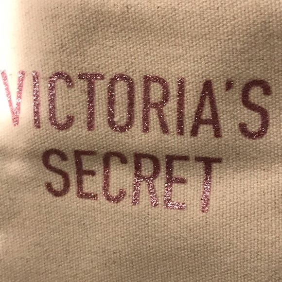 NWT Victoria Secret Large Weekend Canvas Tote - Picture 3 of 5